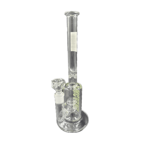 13 INCH ANGAARA DOUBLE PERK STRAIGHT TUBE BONG - CLEAR