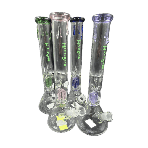 13.5 INCH HIGHSMO BONG WITH MATCHING PERK - PINK - Image 2