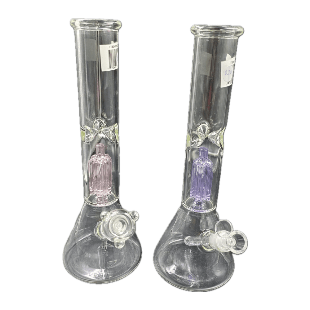 14 INCH BEAKER BONG WITH PERK - LIGHT BLUE