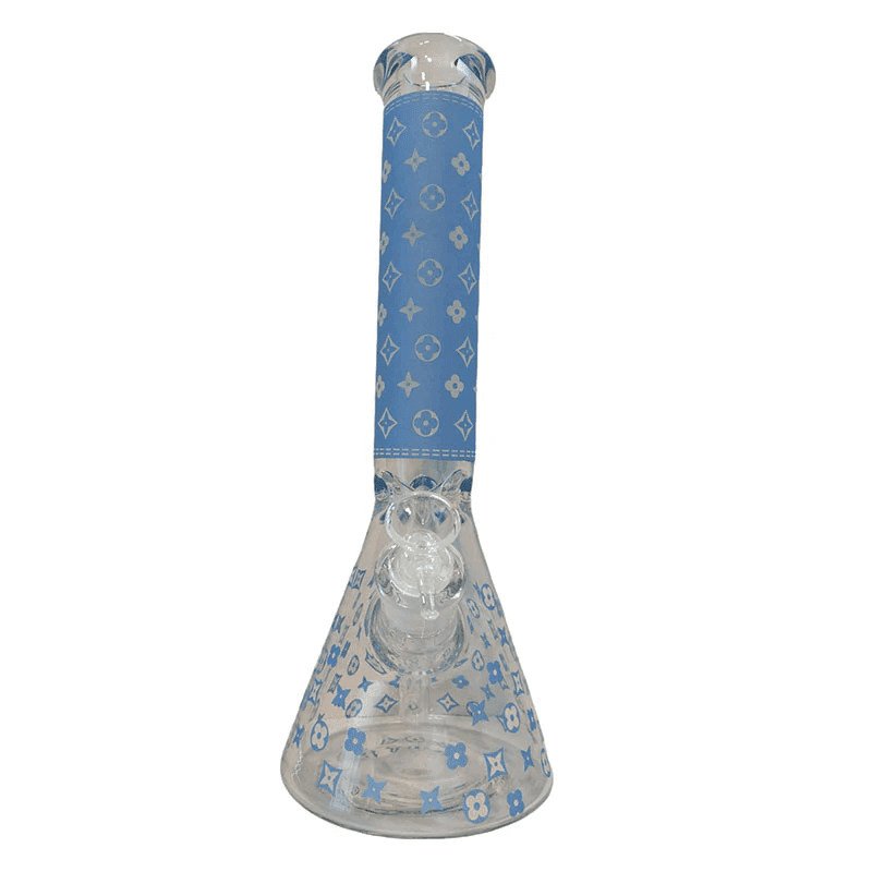 14 INCH LUXURY GLASS BONG - BLUE